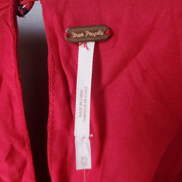 Free People Two Faces Mini Dress Red XS NWT - Picture 5 of 8